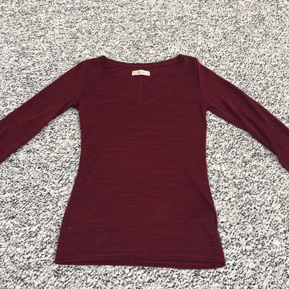 Dark red Abercrombie & Fitch long sleeve